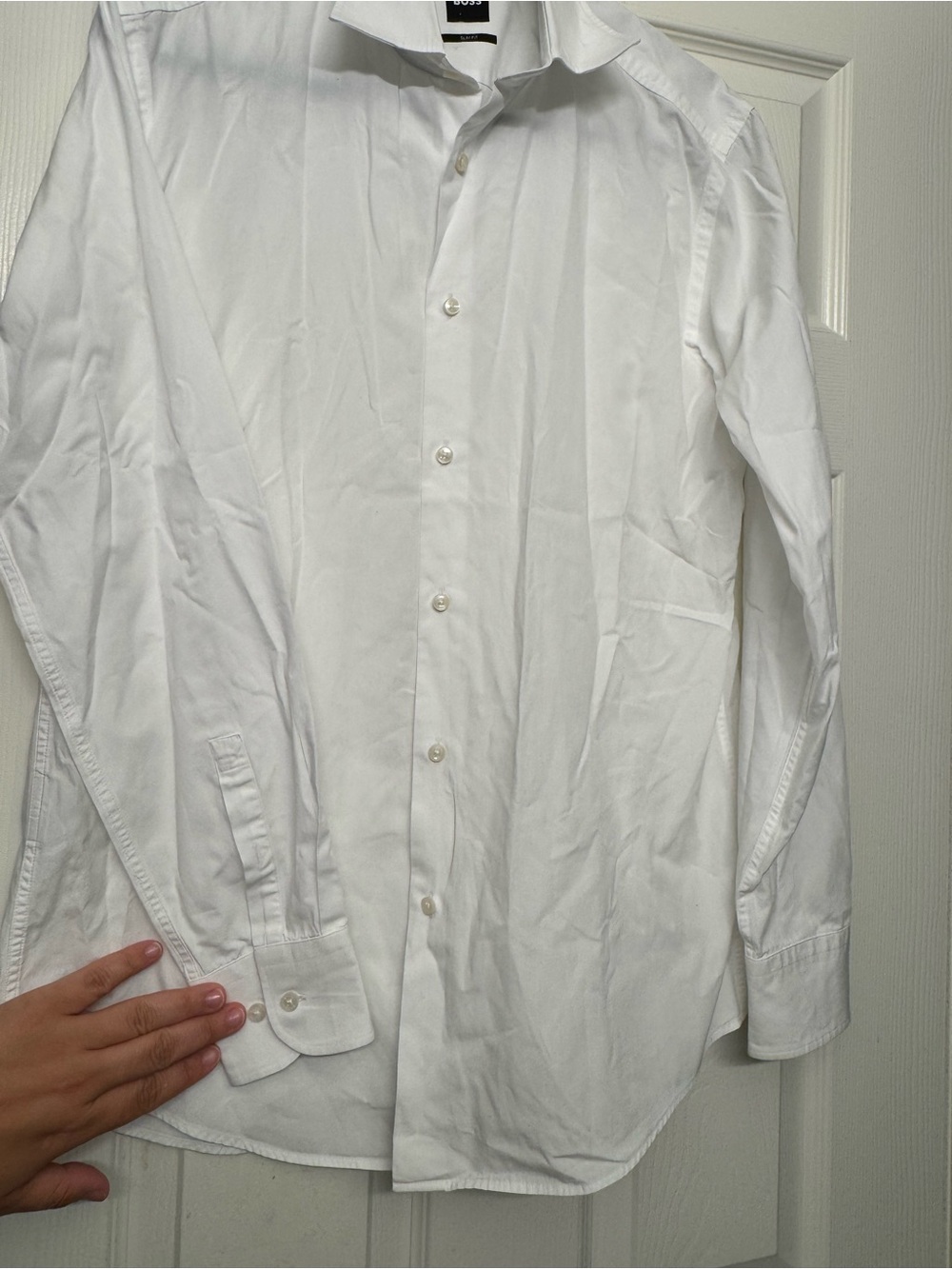 BOSS Classic White Men's Dress Shirt Slim Fit